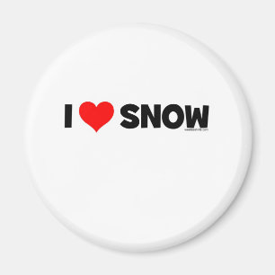 I Love Snow Magnet