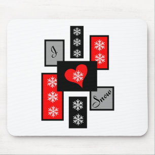 I Love Snow Mouse Pad