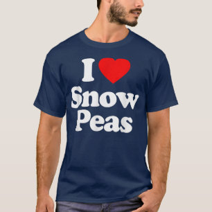 I Love Snow Peas Heart Funny T-Shirt