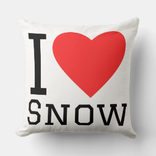 I love snow square sticker cushion