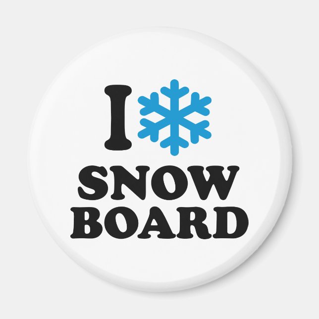 I love Snowboard Magnet (Front)
