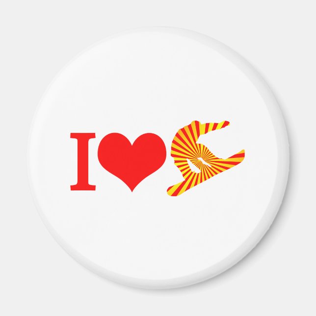 I love snowboard magnet (Front)