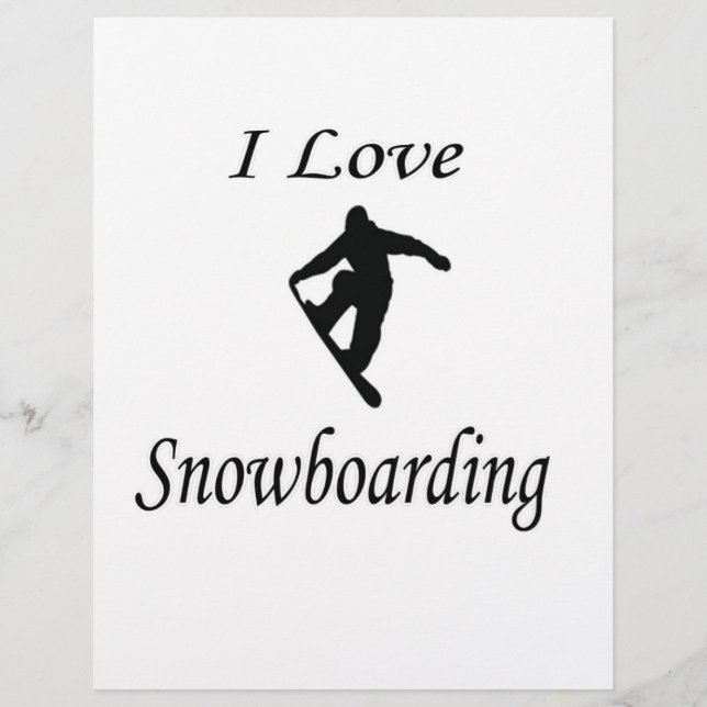 I Love Snowboarding (Front)