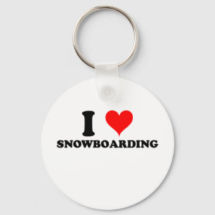 I Love Snowboarding Key Ring