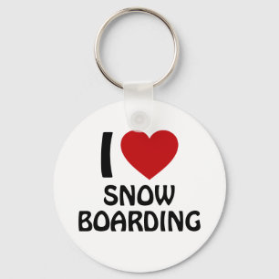 I love snowboarding key ring