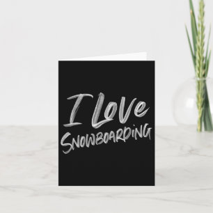 I Love Snowboarding Player Female Sports Hob Card