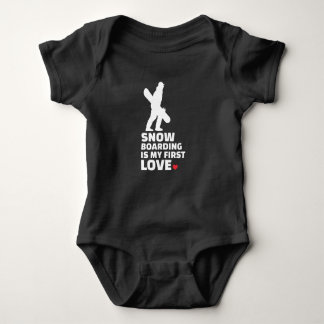 I love snowboarding Stylish snowboarding Baby Bodysuit