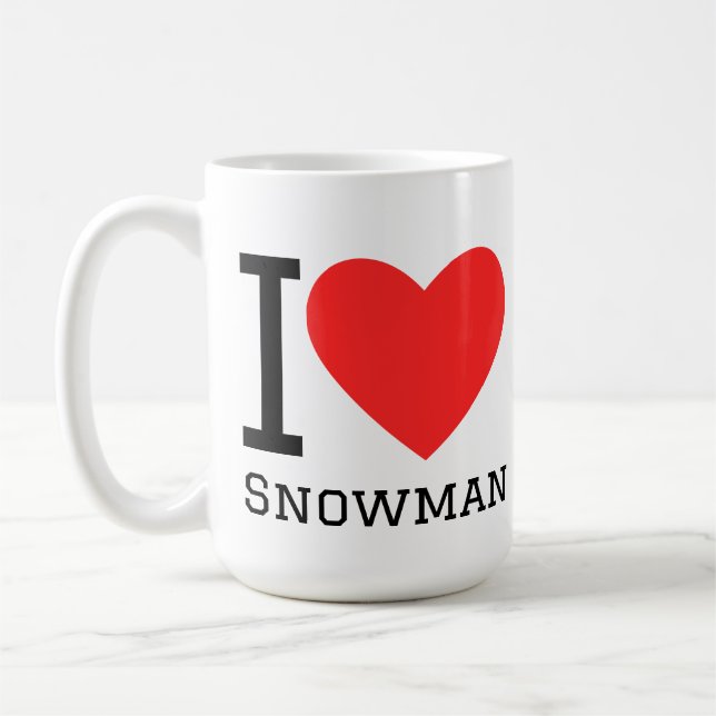 I love snowman coffee mug (Left)