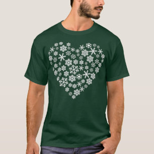 I love SnowSnowflake Heart T-Shirt