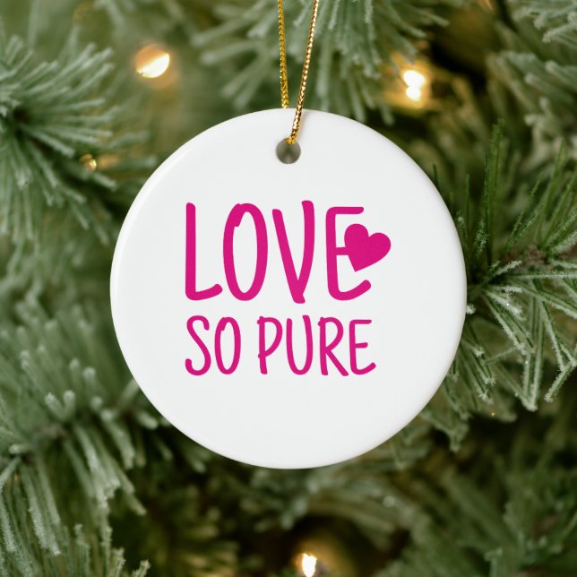 I love so pure couple design ceramic ornament (Tree)