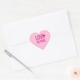 I love so pure couple design  heart sticker