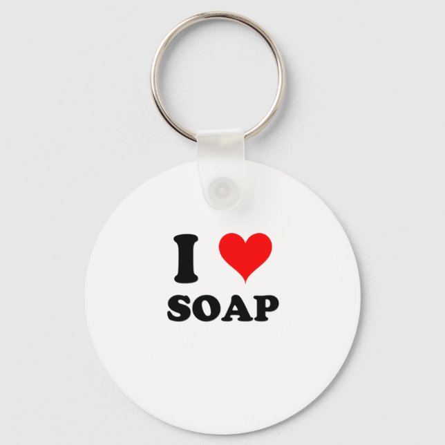 I Love Soap Key Ring (Front)