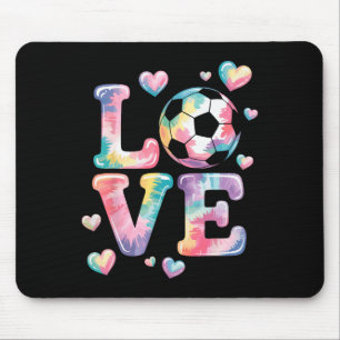 I Love Soccer Goalie Girl Player Fan Game Day Tie Mouse Pad
