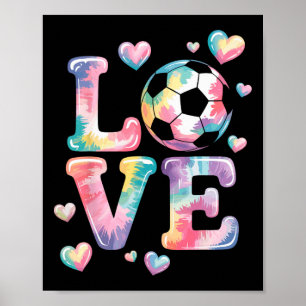 I Love Soccer Goalie Girl Player Fan Game Day Tie Poster
