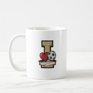 I Love Soccer Heart And Ball Mug