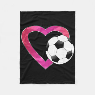 I Love Soccer Heart And Ll For Girls Teens And Wom Fleece Blanket