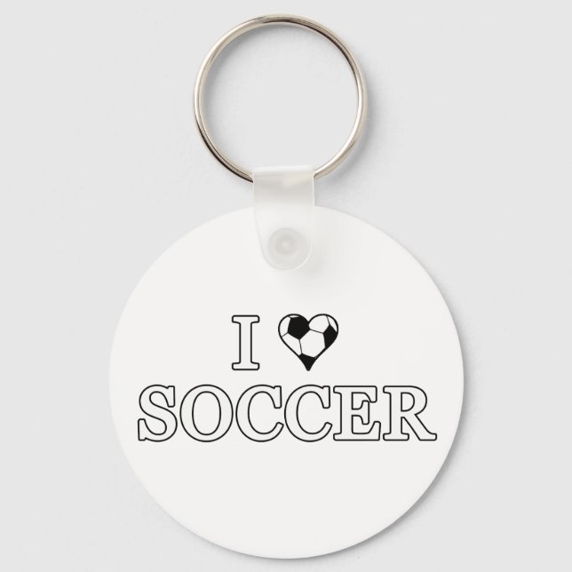 I Love Soccer Key Ring (Front)