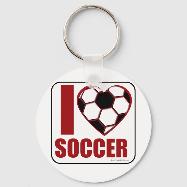 I love soccer! key ring (Front)