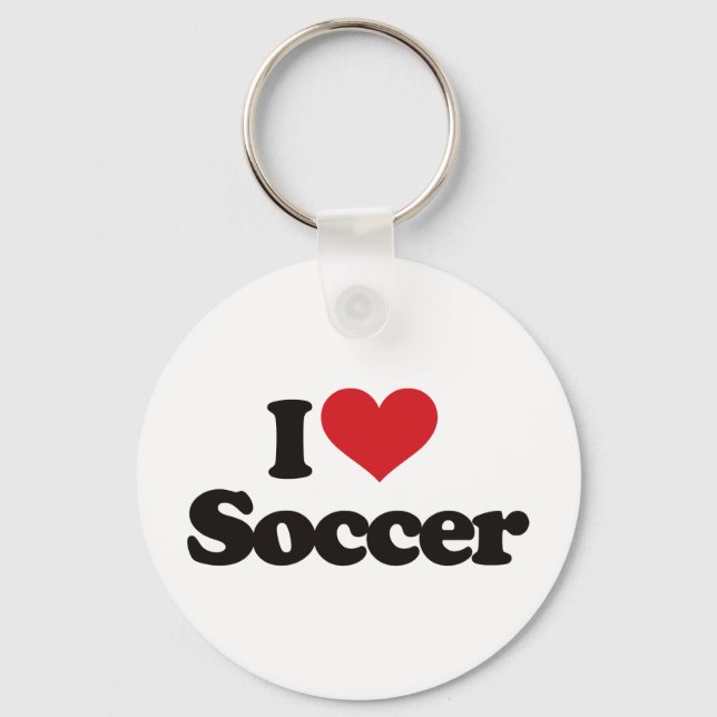 I Love Soccer Key Ring (Front)