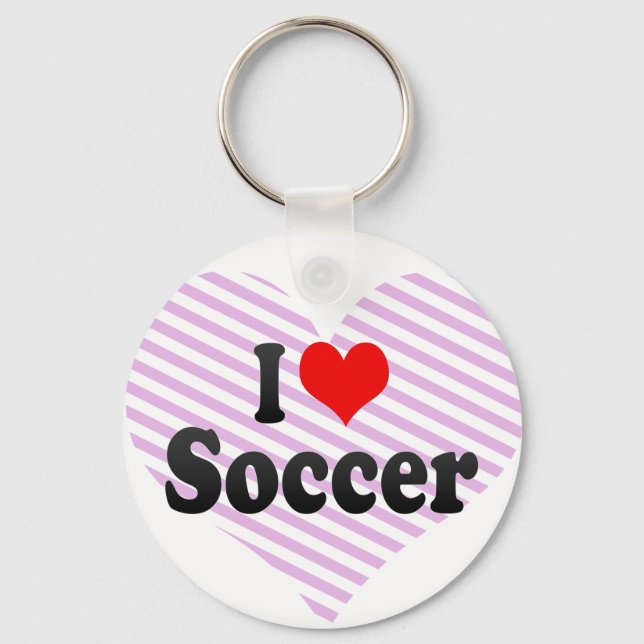 I love Soccer Key Ring (Front)