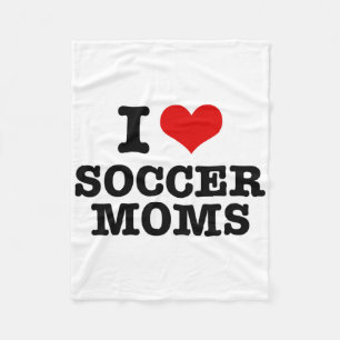 I Love Soccer Moms Heart  Fleece Blanket