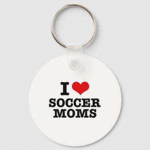 I Love Soccer Moms Heart  Key Ring