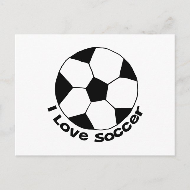 I Love Soccer Postcard (Front)