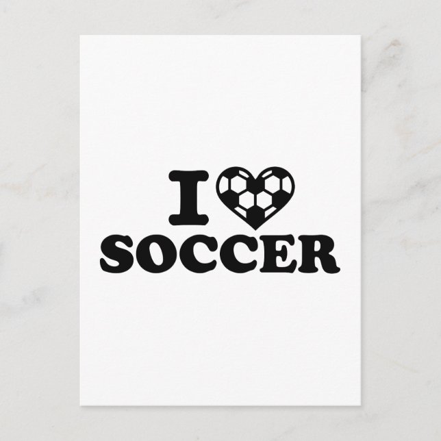 I love soccer postcard (Front)
