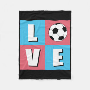 I Love Soccer Soccer For Players Coaches And Fans Fleece Blanket