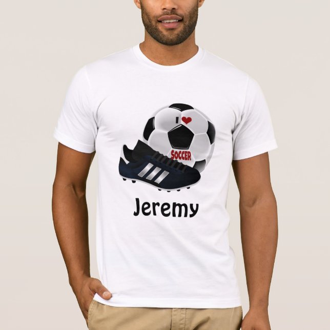 I Love Soccer template T-Shirt (Front)