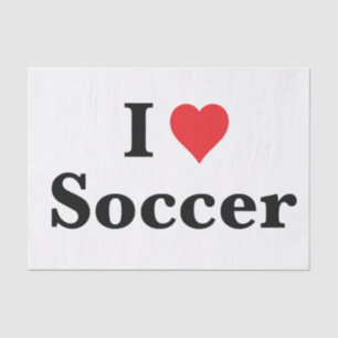 I Love Soccer Tissue Paper