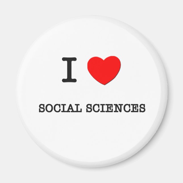 I Love SOCIAL SCIENCES Magnet (Front)