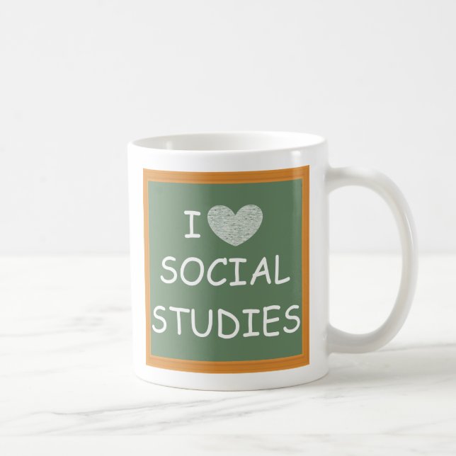 I Love Social Studies Coffee Mug (Right)