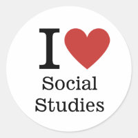 I ❤️ Love Social Studies STICKER
