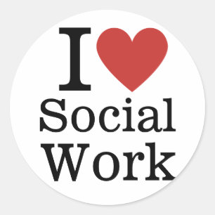 I ❤️ Love Social Work for Students/Faculty Classic Round Sticker