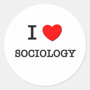 I Love SOCIOLOGY Classic Round Sticker