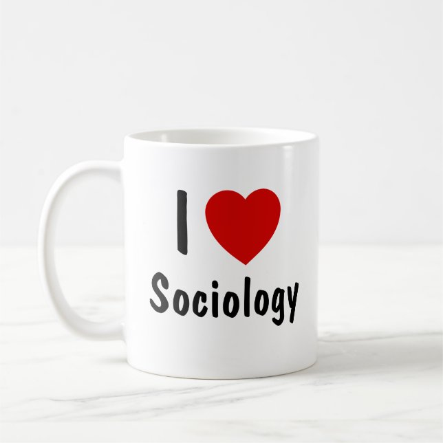 I Love Sociology Coffee Mug (Left)