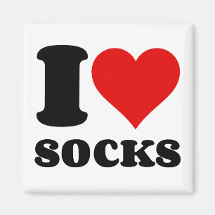 I LOVE SOCKS MAGNET