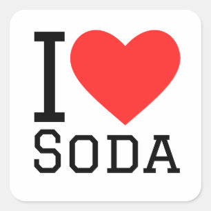 I love soda square sticker