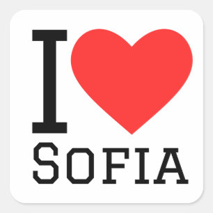 I love Sofia Square Sticker