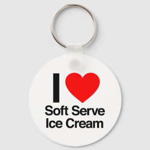 i love soft serve ice cream key ring
