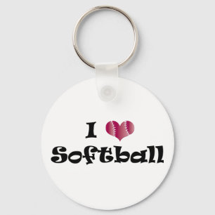 I love Softball Key Ring