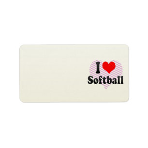 I love Softball Label