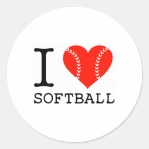 i love softball STICKERS ossc