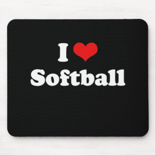 I Love Softball Tshirt Mouse Pad