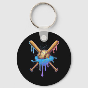 I Love Softll Player Ice Cream Sell Drippy Key Ring