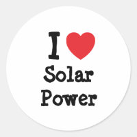 I love Solar Power heart custom personalised