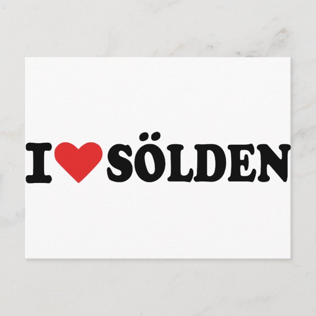 I love Sölden Postcard (Front)