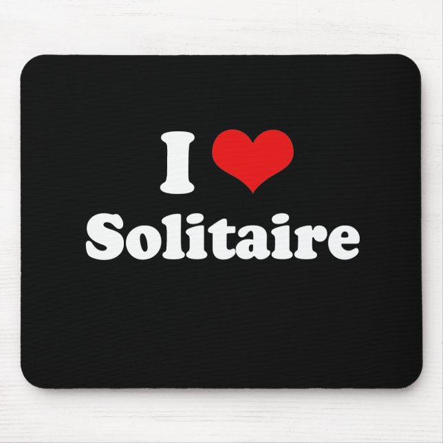 I Love Solitaire Tshirt Mouse Pad (Front)