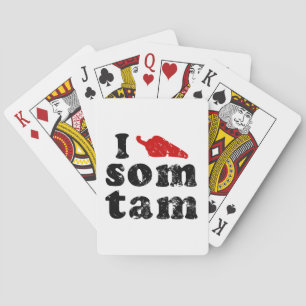 I Love Som Tam ❤ Thai Isaan Food Playing Cards